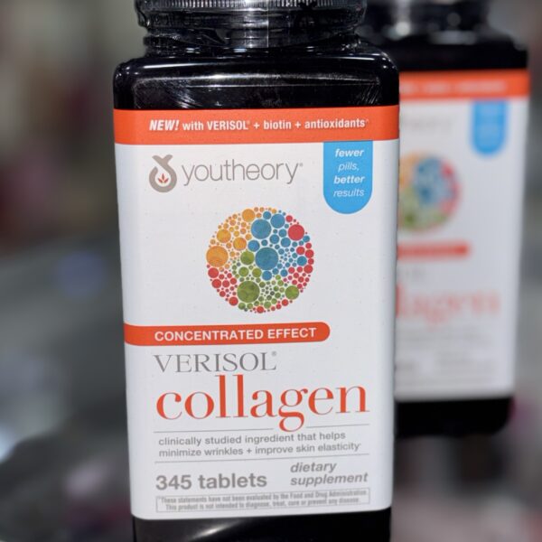 Découvrez le collagène Youtheory VERISOL®
Format économique 345 comprimés
Prenez soin de votre beauté de l'intérieur